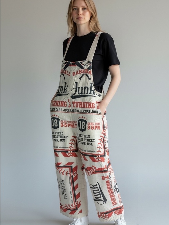 Vintage Pants - New Vintage Sack Overalls Junk Baseball Flour Feed Bag Jumpsuit Boho One Size